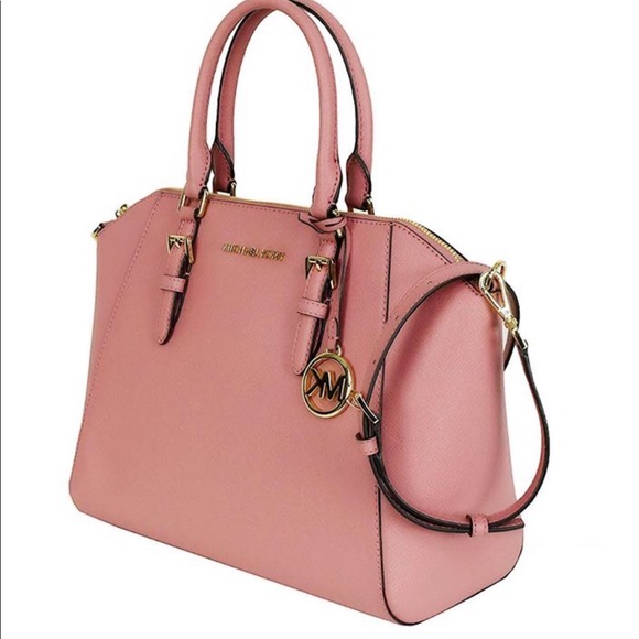 👜💕Michael Kors Large Top Zip Satchel Rose Pink - Picture 6 of 8